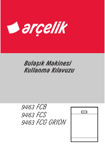 Kullanım kılavuzu Arçelik 9463 FCG GRION Bulaşık makinesi