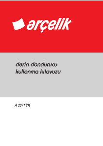 Kullanım kılavuzu Arçelik A 2071 YK Donduruculu buzdolabı