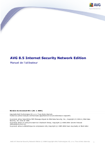 Mode d’emploi AVG 8.5 Internet Security Network Edition