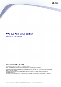 Mode d’emploi AVG 8.5 Anti-Virus Edition