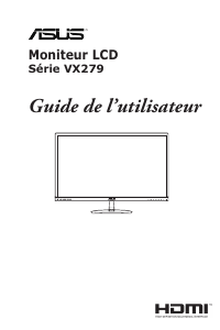 Mode d’emploi Asus VX279H-W Moniteur LCD