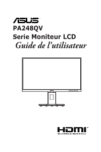 Mode d’emploi Asus PA248QV ProArt Moniteur LCD