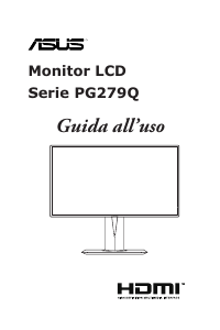 Manuale Asus ROG Swift PG279QZ Monitor LCD