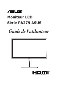 Mode d’emploi Asus PA279Q ProArt Moniteur LCD