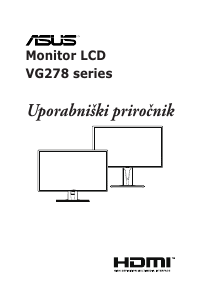 Priročnik Asus VG278Q LCD-zaslon