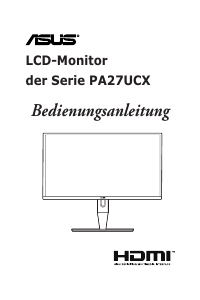 Bedienungsanleitung Asus PA27UCX-K ProArt LCD monitor