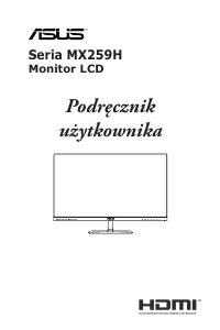 Instrukcja Asus MX259H Monitor LCD