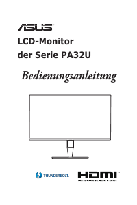 Bedienungsanleitung Asus PA32UC ProArt LCD monitor