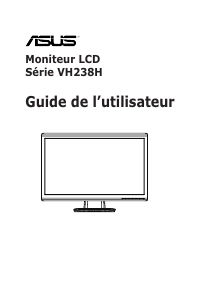 Mode d’emploi Asus VH238H Moniteur LCD