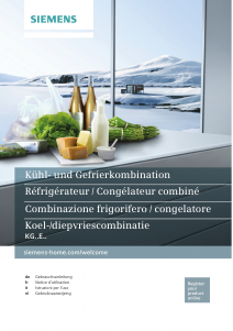Mode d’emploi Siemens KG39EEI41 Réfrigérateur combiné