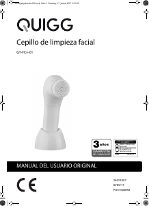 Manual de uso Quigg GT-FCv-01 Cepillo de limpieza facial