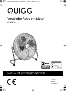 Manual Quigg GT-RMF-01 Ventilador