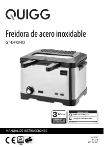 Manual de uso Quigg GT-DFK3-02 Freidora