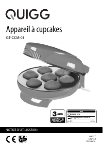 Mode d’emploi Quigg GT-CCM-01 Appareil à cupcakes