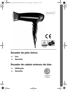 Manual de uso Quigg GT-HDi-05 Secador de pelo