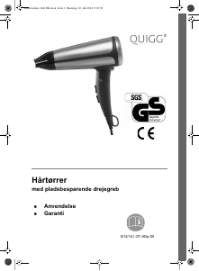 Brugsanvisning Quigg GT-HDp-05 Hårtørrer