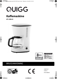 Brugsanvisning Quigg GT-JCM-01 Kaffemaskine