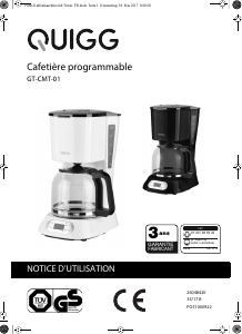 Mode d’emploi Quigg GT-CMT-01 Cafetière