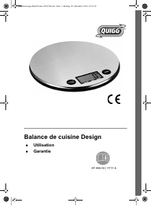Mode d’emploi Quigg GT-KSt-03 Balance de cuisine