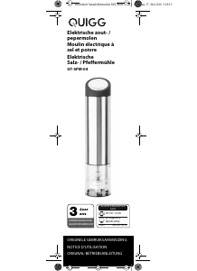 Bedienungsanleitung Quigg GT-SPM-04 Pfeffer- und Salzmühle