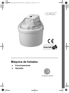 Manual de uso Quigg GT-EM-04 Máquina de helados