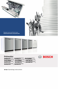 Manual Bosch SHVM98W73N Dishwasher