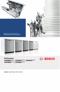 Manual Bosch SHSM63W55N Dishwasher