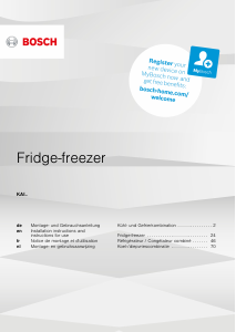 Manual Bosch KAI93VIFP Fridge-Freezer