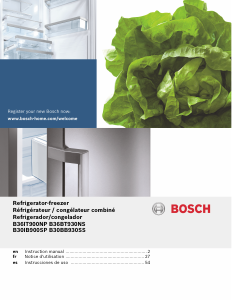 Manual de uso Bosch B30BB930SS Frigorífico combinado