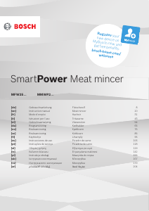 Manual Bosch MFW2517W SmartPower Picadora de carne