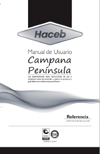 Manual de uso Haceb Appiani 60 PENIN ALA VID Campana extractora