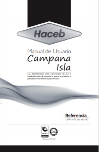 Manual de uso Haceb Appiani 90 ISLA ALA VID Campana extractora