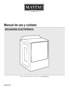 a tiempo Telégrafo aparato Manual de uso Maytag 7MMGDB855EC Secadora