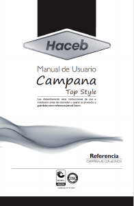 Manual de uso Haceb Assento CER 60 Campana extractora