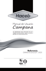 Manual de uso Haceb Assento CER 60 SLM3 Campana extractora