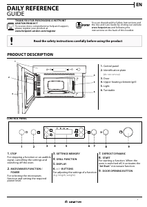 Manual Ariston MN 313 IX A Microwave