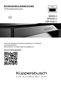 Bedienungsanleitung Küppersbusch BP6550.0W Backofen