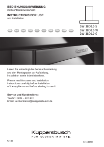 Manual de uso Küppersbusch DW3800.0S Campana extractora