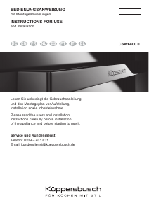 Manual de uso Küppersbusch CSW6800.0 Cajón calentador