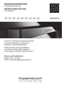 Manual de uso Küppersbusch VKEL3800.0SR Placa