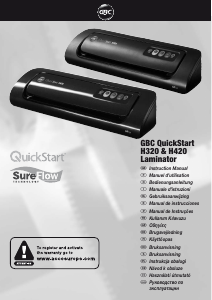 Manual de uso GBC HeatSeal QuickStart H320 Plastificadora