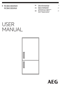 Handleiding AEG RCB633E6NW Koel-vries combinatie
