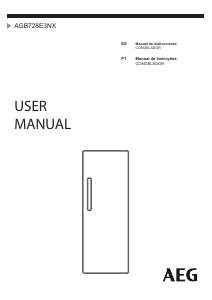 Manual AEG AGB728E3NX Congelador