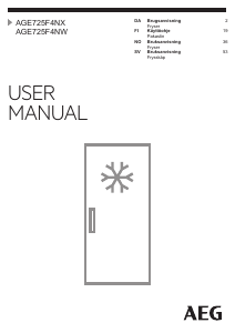 Brugsanvisning AEG AGE725F4NW Fryser