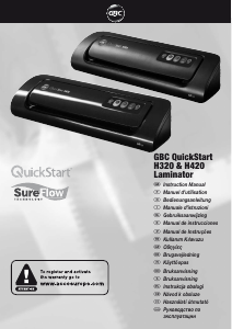 Käyttöohje GBC HeatSeal QuickStart H420 Pinnoituskone