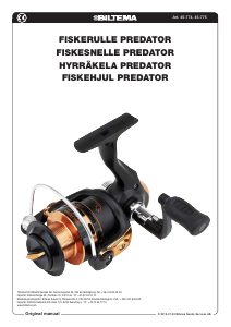 Bruksanvisning Biltema 45-775 Predator 3000 Fiskesnelle