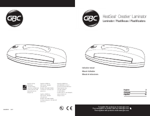 Handleiding GBC HeatSeal Creative Lamineermachine