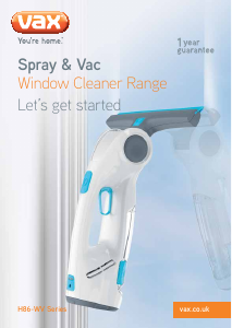 Handleiding Vax H86-WV-B Spray & Vac Ruitenreiniger