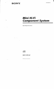 Handleiding Sony MHC-991AV Stereoset