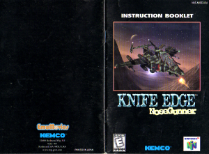 Manual Nintendo N64 Knife Edge - Nose Gunner